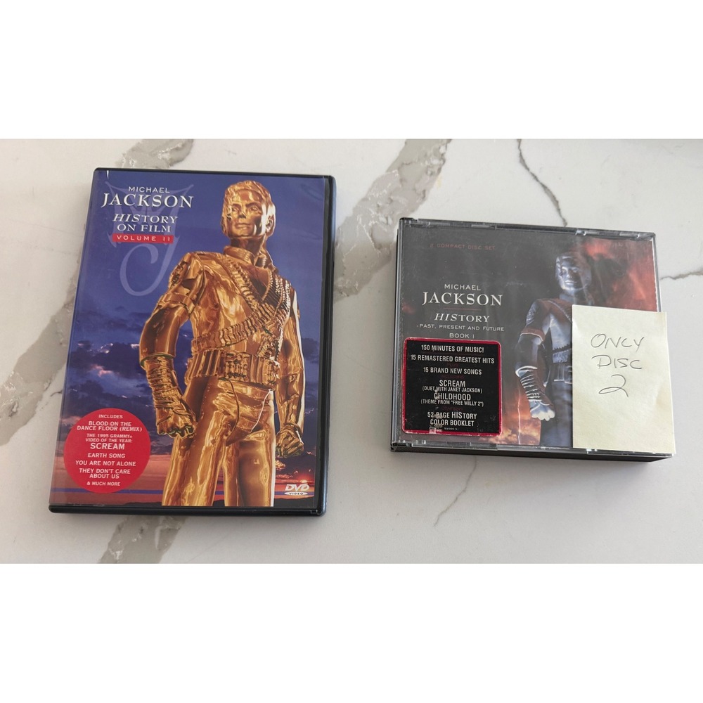 Michael Jackson HIStory on Film Vol II DVD & HIStory Book I Missing Disc 1